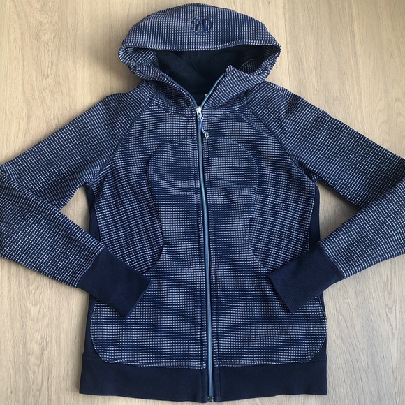 Lululemon Scuba Hoodie III in Double Dot Naval Blue Lullaby Naval Blue, Size 8 - Picture 13 of 14